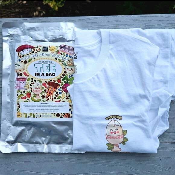 ZOX SHIRT YOURE EGGSCELENT ZOXBOX 13 Collectible MYSTERY TEE IN A BAG 100 made - Picture 3 of 14